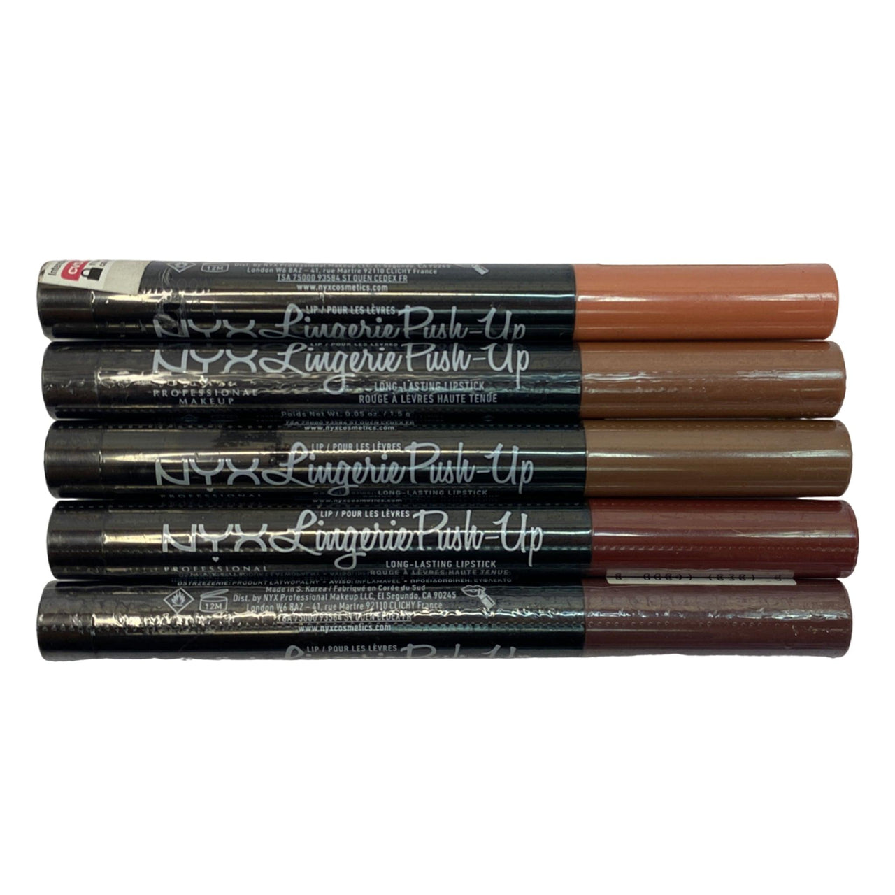 NYX Lingerie Push-Up Long Lasting Lipsticks Assorted (50 Pcs Box) - Discount Wholesalers Inc