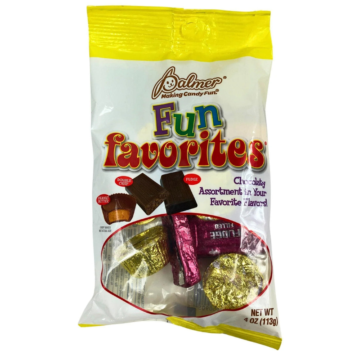 Palmer Making Candy Fun Fun Favorites Chocolaty Assortment in Your Favorite Flavors! Peanut Butter,Double Crisp & Fudge (168 Pcs Lot) - Discount Wholesalers Inc