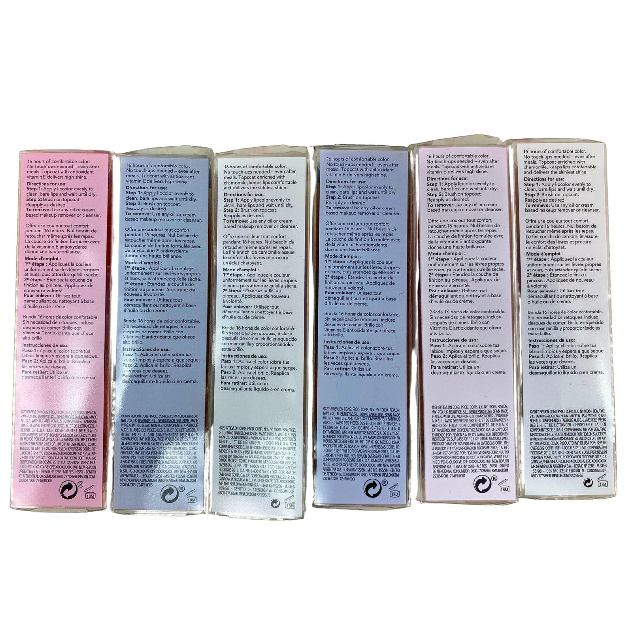 Revlon Colorstay Overtime Longwear Lipcolor Assorted Mix 0.07OZ (50 Pcs Lot) - Discount Wholesalers Inc