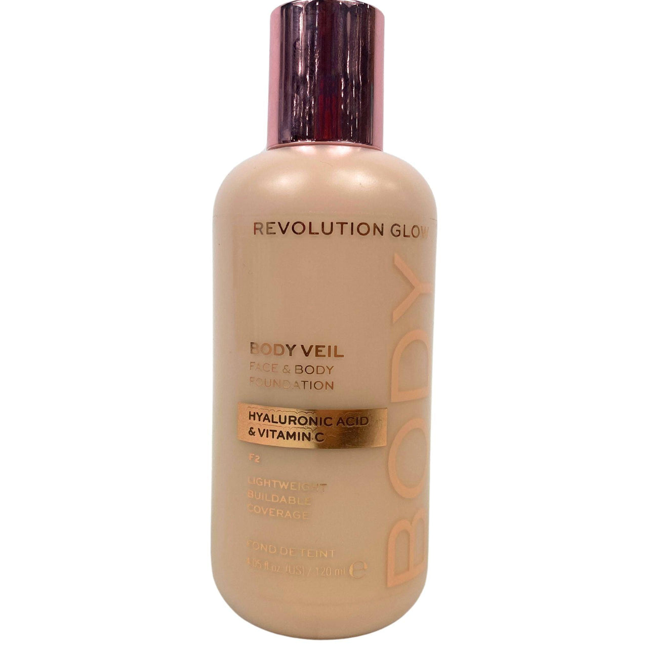 Revolution Glow Body Veil Face & Body Foundation F2 Lightweight (25 Pcs Lot) - Discount Wholesalers Inc