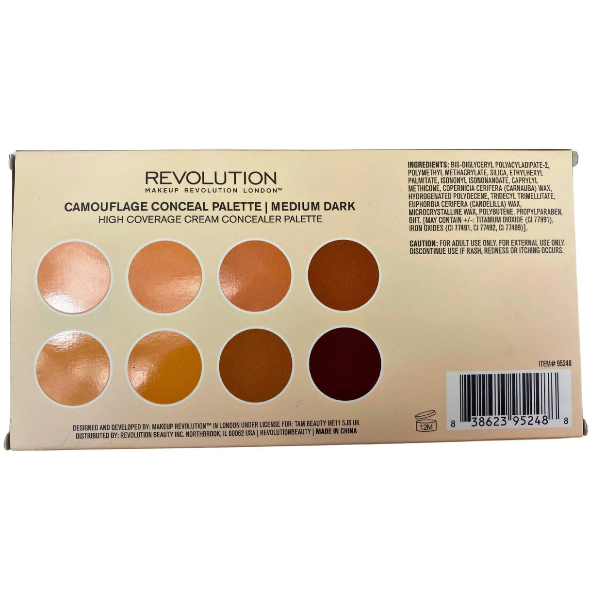 Revolution Pro HD Camouflage Corrector Palette | Medium Dark 8 Ultra Coverage Concealer Creams (30 Pcs lot) - Discount Wholesalers Inc