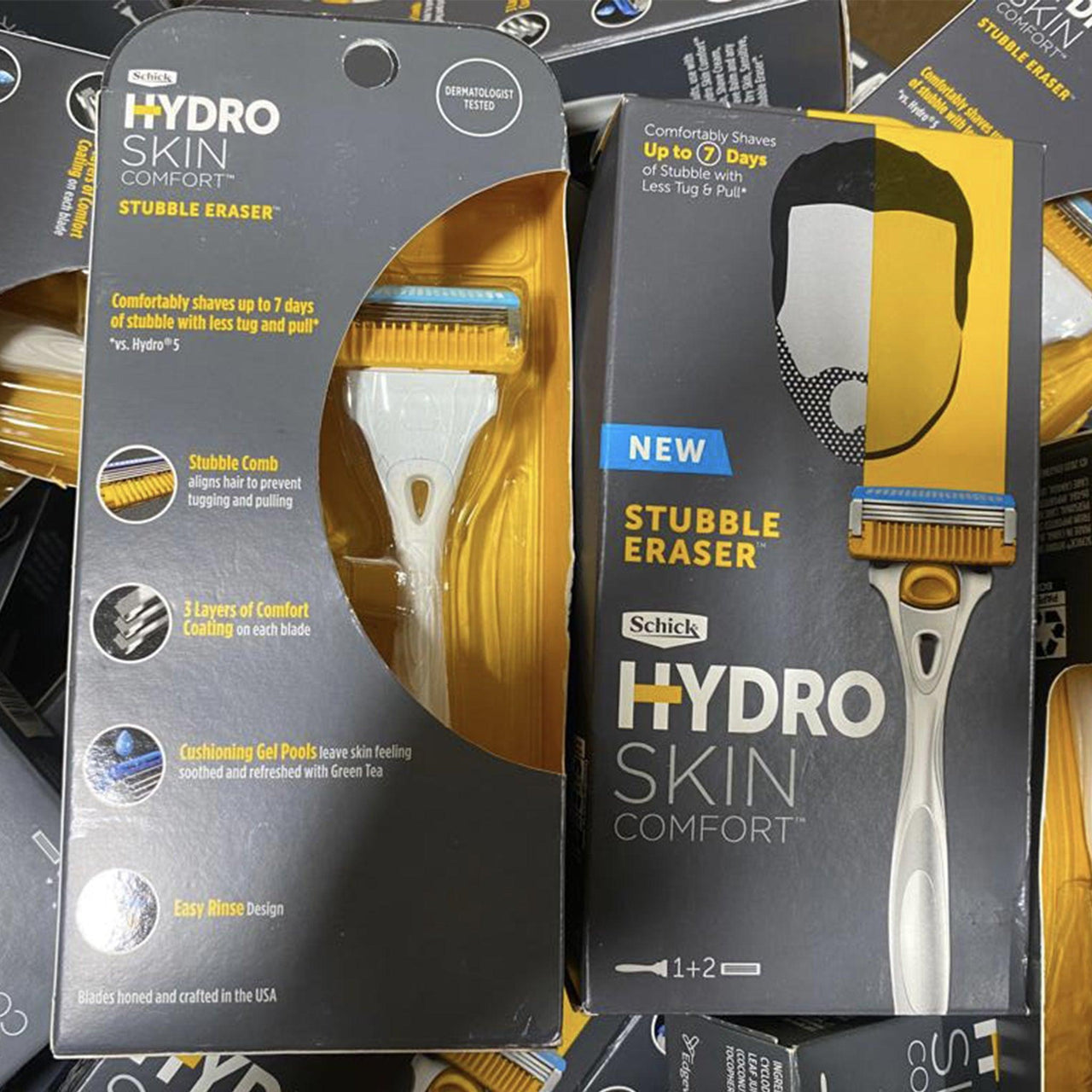 Schick Stubble Eraser Hydro Skin Confort 1 Razor, 2 Cartridges (50 Pcs Box) - Discount Wholesalers Inc
