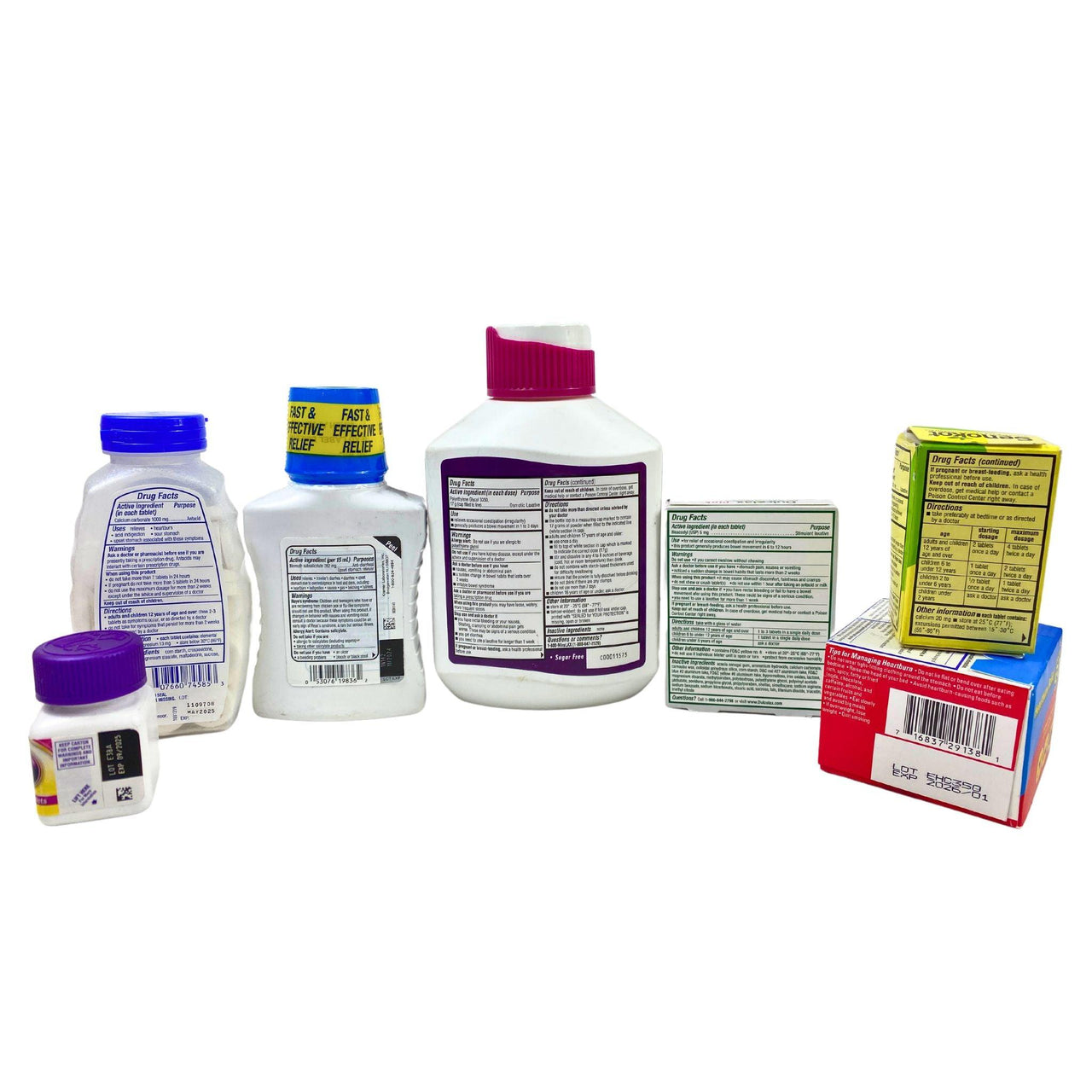 Stomach Relief Assorted Mix Incudes Dulcolax,Pepcid Complete,Nexium,Miralax (40 Pcs Lot) - Discount Wholesalers Inc
