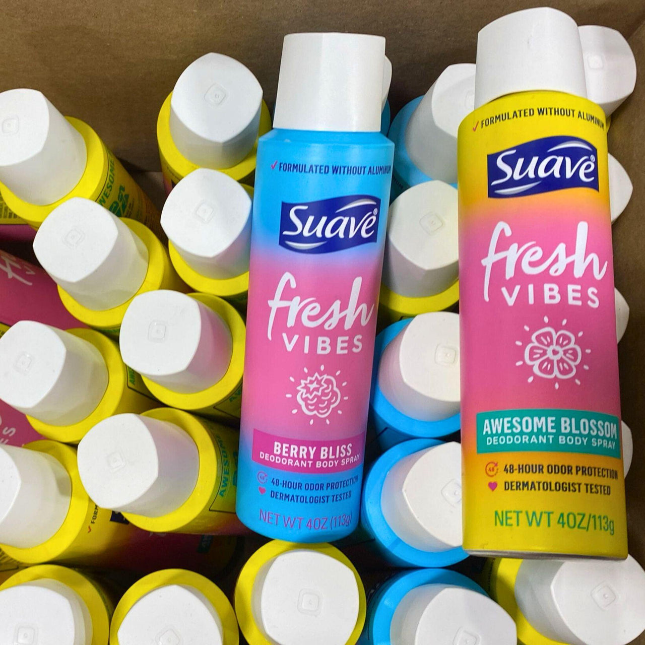 Suave Fresh Vibes Mix Deodorant Body Spray 48-Hour 4OZ (30 Pcs lot) - Discount Wholesalers Inc
