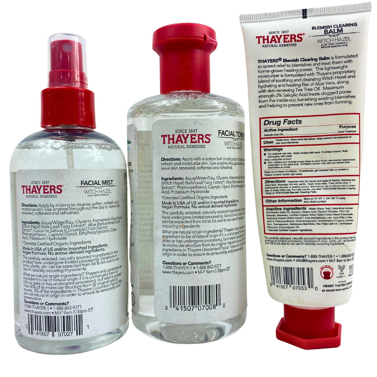 Thayers Mix May Include - Facial Mist,Toner & Balm (25 Pcs Lot) - Discount Wholesalers Inc