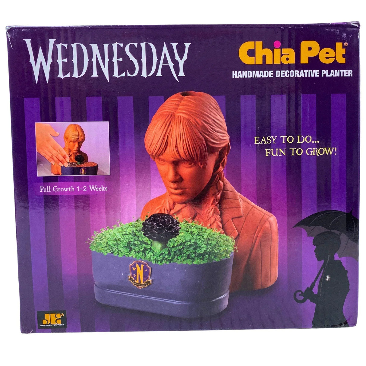 Wednesday Chia Pet Handmade Decorative Planter (40 Pcs Lot) - Discount Wholesalers Inc