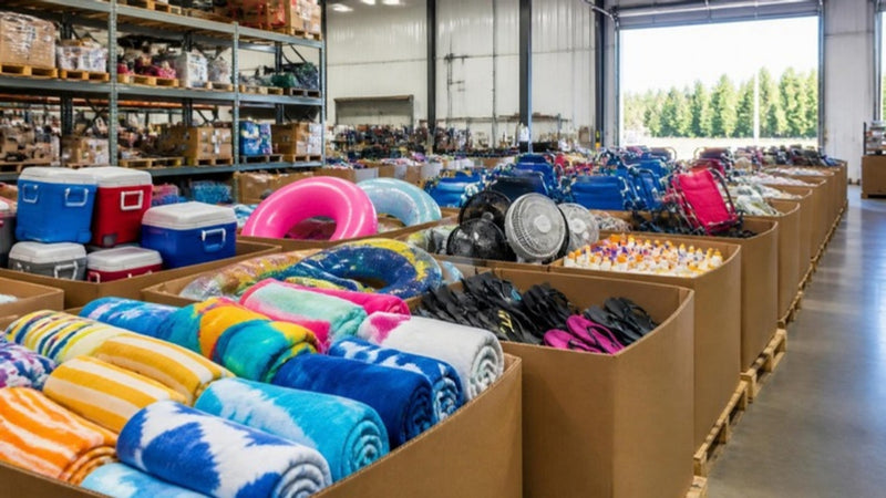 Pallets de liquidación de verano — Cómo los revendedores ganan con la liquidación estacional