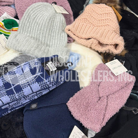 Assorted Winter Gear Accessories Lot Beanies, Hats, Scarves, Socks (100 Pcs Lot)