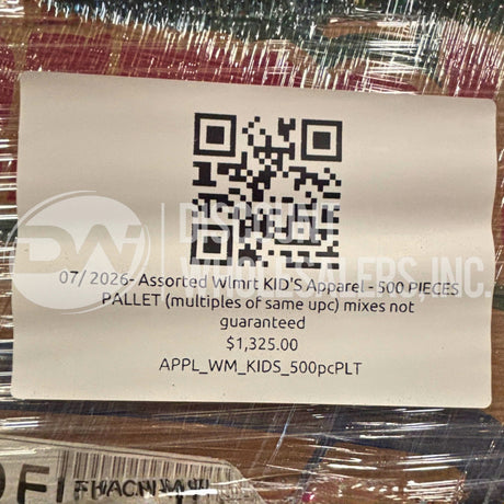 Assorted Wlmrt Kids Apparel - (500 Pcs Per Pallet)