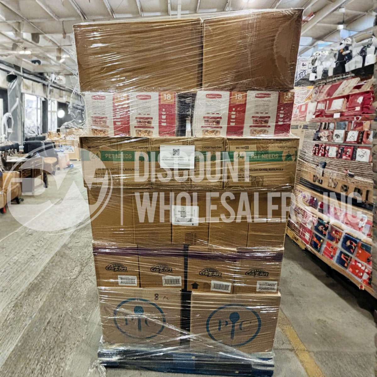 alt
Pallet de paquetes surtidos de cajas Dwi (sin manifiesto)
