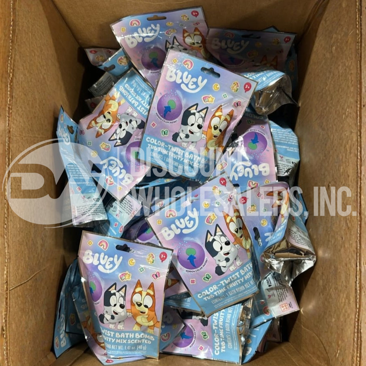 Bluey Color-Twist Bath Bomb Tub Time Fruity Mix (55 Pcs Lot)
