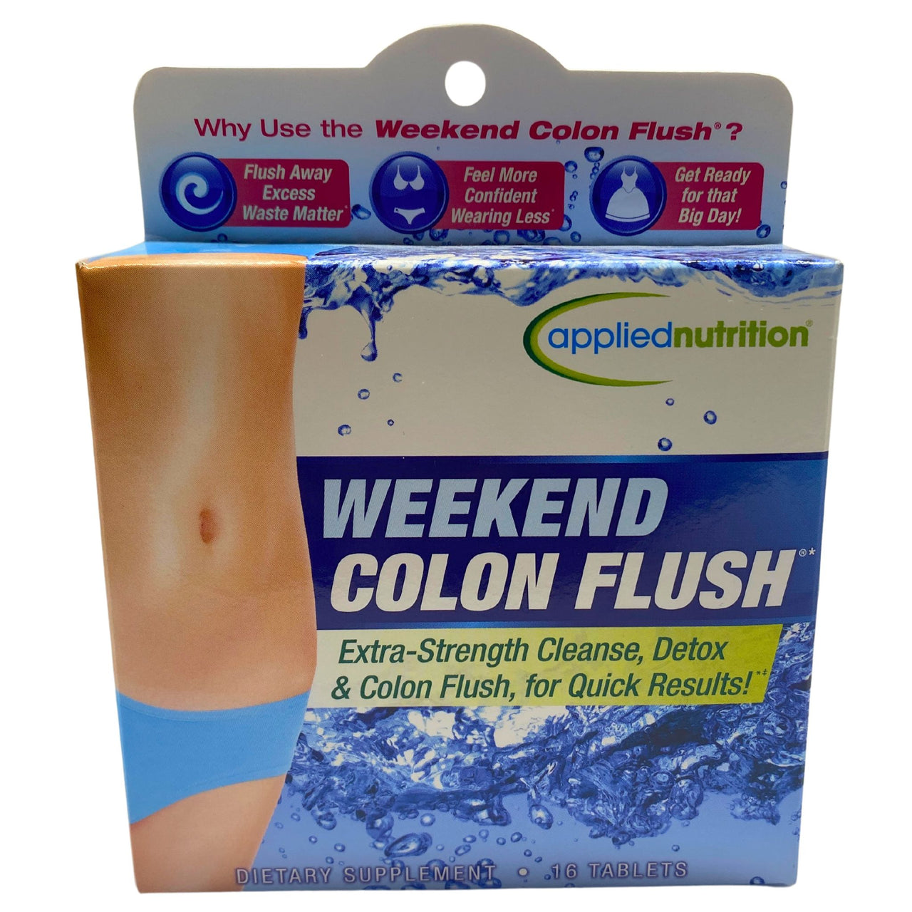 Applied Nutrition Weekend Colon Flush Extra-Strength Dietary Supplement 16 Tablets