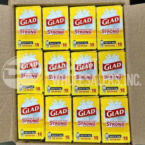 Glad Tall Kitchen Bags, Quick-Tie, 15 Bags (72 Pcs Lot)