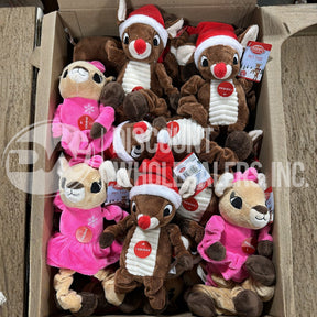 Rudolph The Red Nose Reindeer Pet Toy 60th Anniversary Mix (88 Pcs Lot)