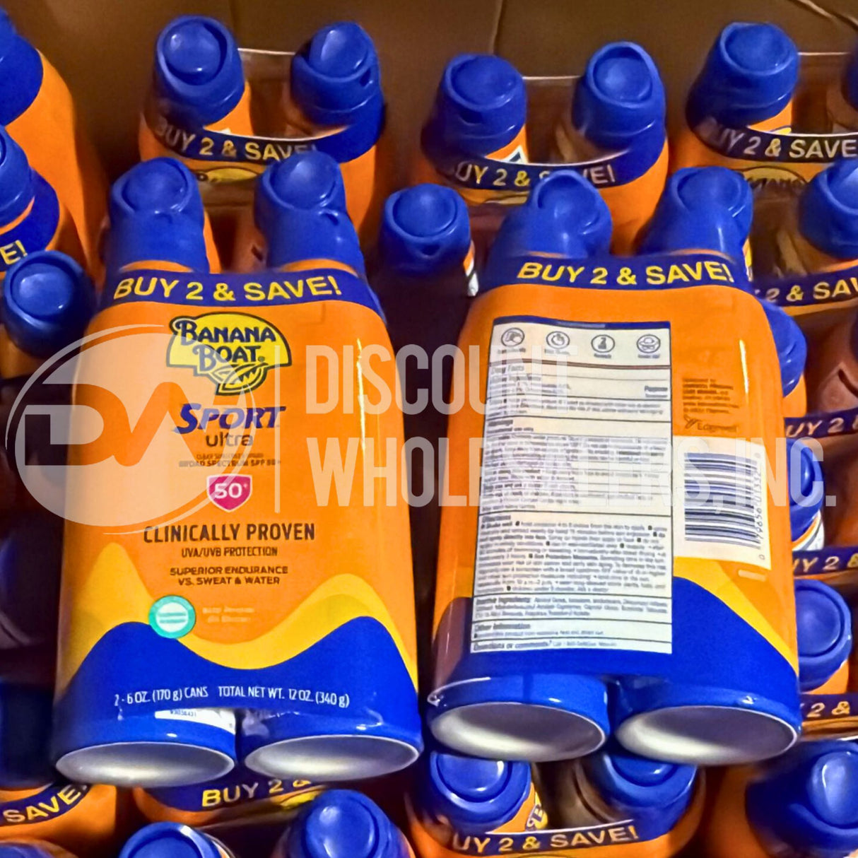 Banana Boat Sport Ultra Clinically Proven SPF 50 2 Pack (60 Pcs Lot)