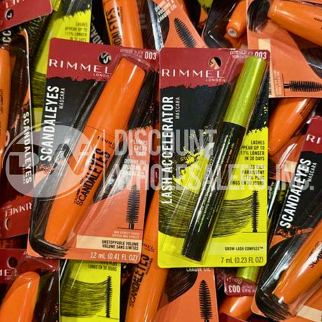 Rimmel Lash Accelerator Mascara #003 and Scandaleyes Mascara Smudge-Proof 003 Extreme Black Mix (250 Pcs Lot)