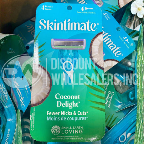 Skintimate Coconut Delight 4 Scented Razor 4 Blades (60 Pcs Lot)