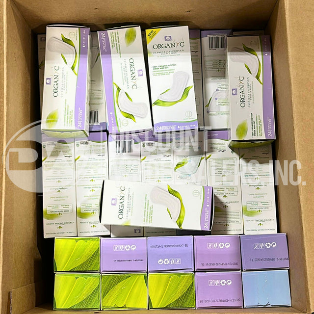 Organyc Feminine Care Liners, Light Flow, 24 Liners (162 Pcs Lot)