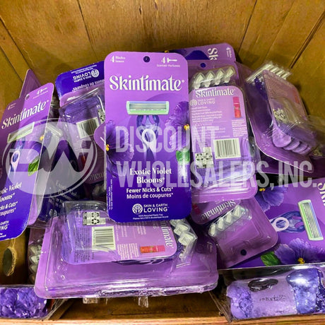 Skintimate Violet Blooms 4 Scented Blades (600 Pcs Per Pallet)