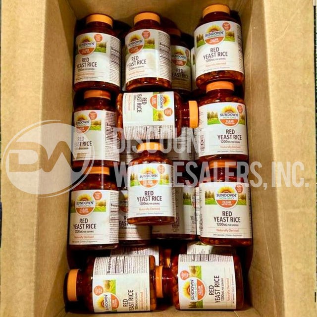 Sundown Naturals Red Yeast Rice 1200 Mg Capsules - 240 COUNT (40 Pcs Lot)