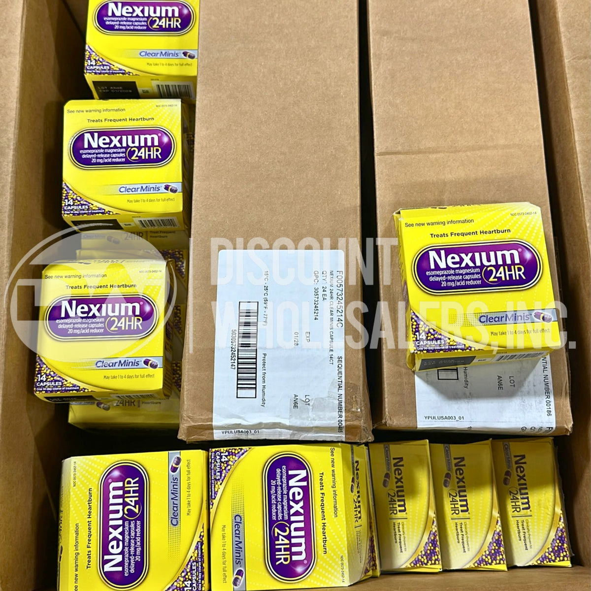 Nexium for Heartburn Relief, 14 Clear Minis Capsules (85 Pcs Lot)