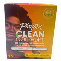 Thumbnail for Playtex Clean Comfort 16 Tampons Regular 360 Protection 40% Less Plastic