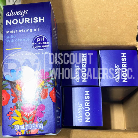 Always Nourish Moisturizing Oil Ph Balanced 1.0 Fl. Oz. (80 Pcs Lot)