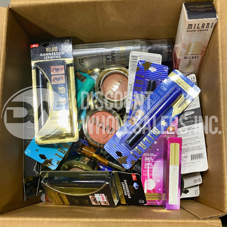 Milani Assorted Makeup Eyeshadows, Mascaras, Blush, Concealer, Foundation, Lip gloss Different Shades (120 Pcs Lot)