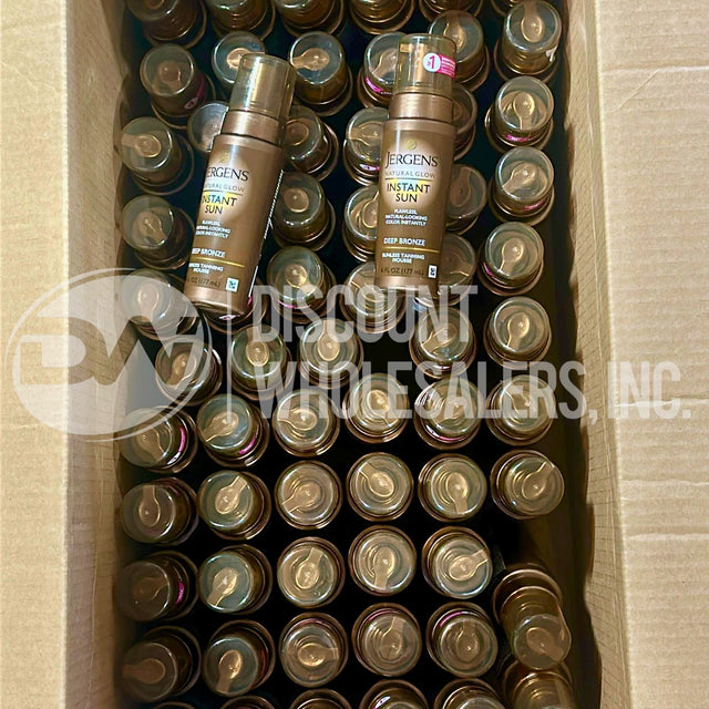 Jergens Natural Glow Instant Sun Sunless Tanning Mousse Deep Bronze 6 Oz (65 Pcs Lot)