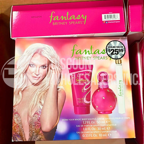 Britney Spears Fantasy Gift Set W/(2) Perfume Sprays & Body Soufflé (26 Pcs Lot)