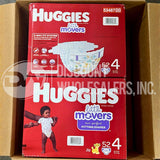 Huggies, Little Movers, Size 4 22-37LBS 10-17KG 52 COUNT (28 Pcs Lot)