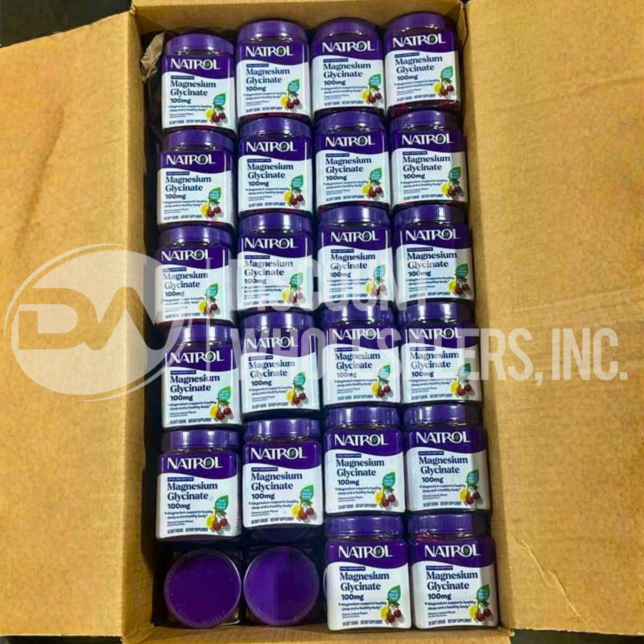 Natrol Magnesium Glycinate Supplements 100mg, Cherry Lemon Soft Chews (78 Pcs Lot)