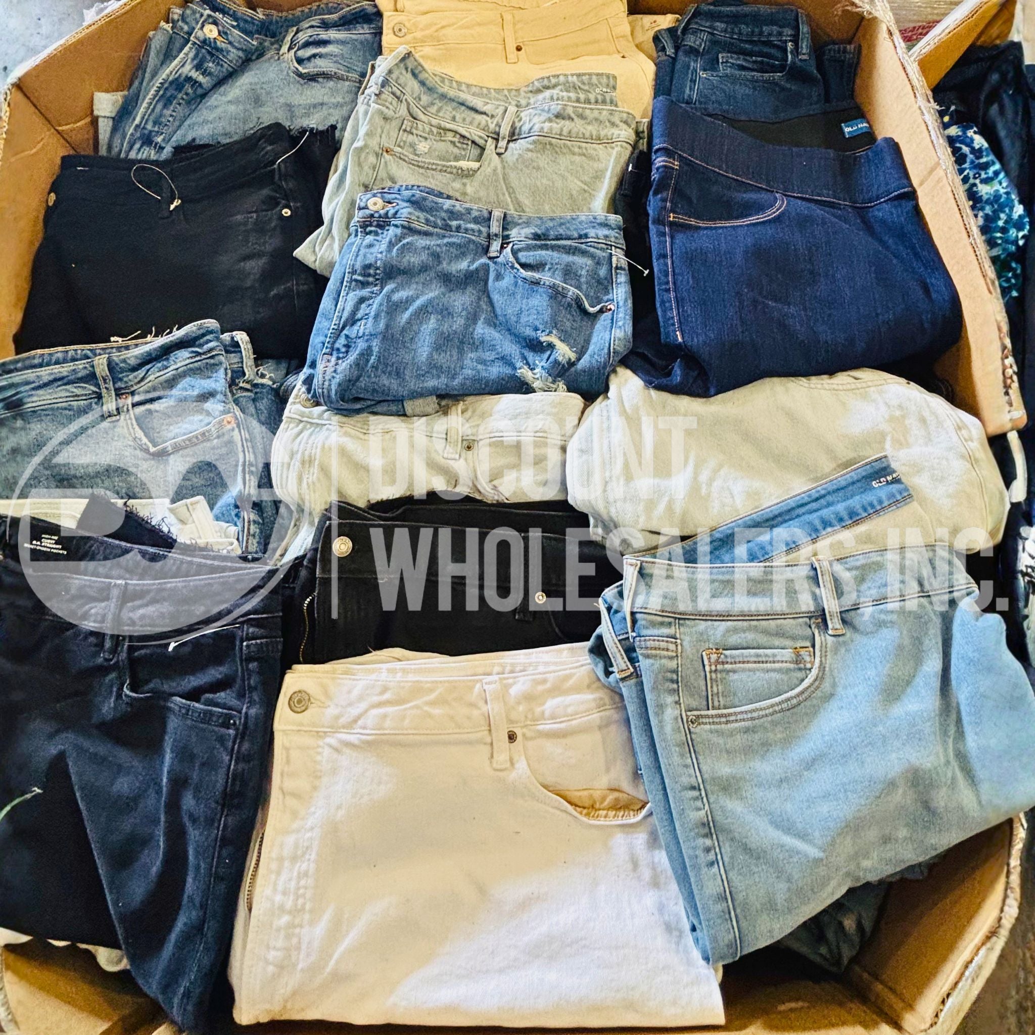 Old N@vy Tallas grandes, pantalones, jeans, shorts (200 piezas por pallet)