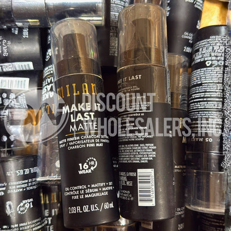 Milani Make It Last Matte Finish Charcoal Setting 16HR 2.03 Fl. Oz. (50 Pcs Lot)