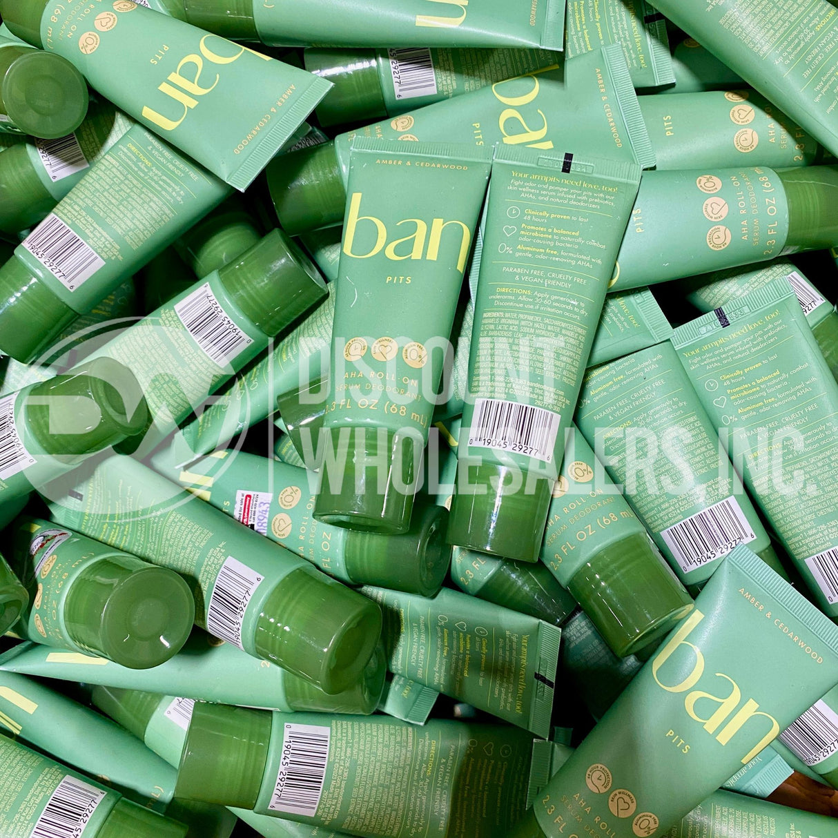 Ban Pits AHA Roll-On Serum Deodorant - Amber & Cedarwood - 2.3oz Single (310 Pcs Lot)