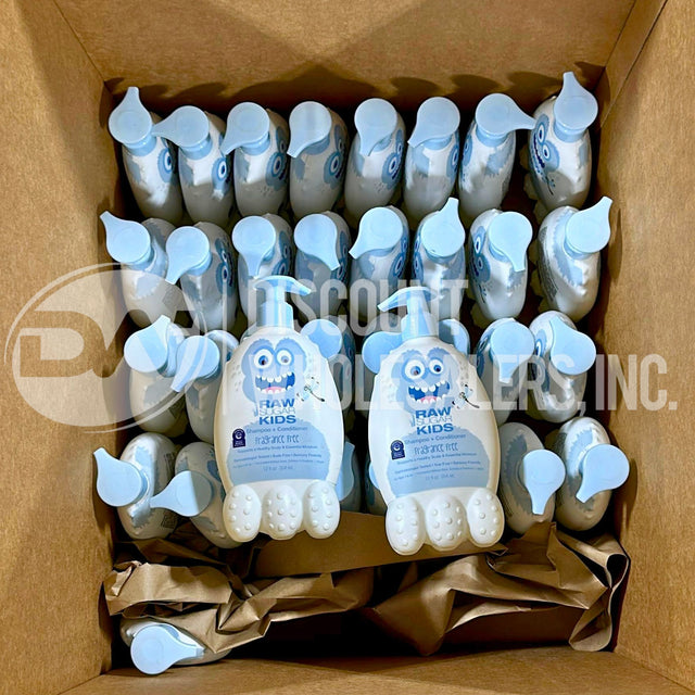 Raw Sugar Kids Shampoo & Conditioner Fragrance Free 12 oz (80 Pcs Lot)