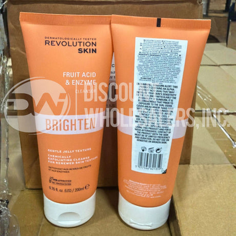 Revolution Fruit Acid & Enzyme Cleanser Brighten Gentle Jelly Texture 6.76 Fl. (36 Pcs Lot)