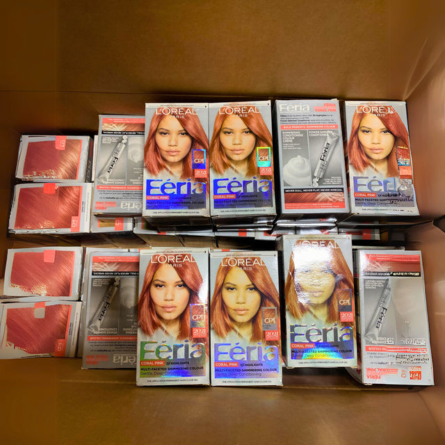 L'Oreal Feria Coral Pink Hair Dye, Permanent (50 Pcs Lot)