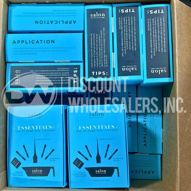 Salon on 5th Ave NYC - The Essentials Hair Color Kit, Brush, Bowl, Clips, Timer (105 Pcs Lot)