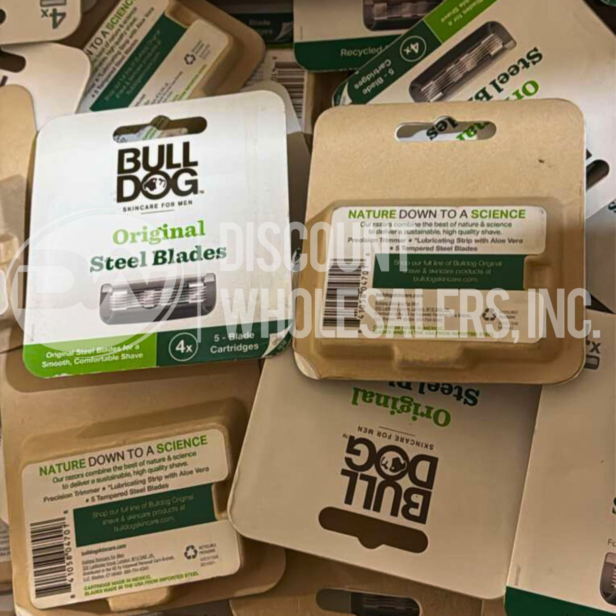 Bull Dog Skincare for Men Original Steel Blades 4x 5-Blades Cartridges (100 Pcs Lot)