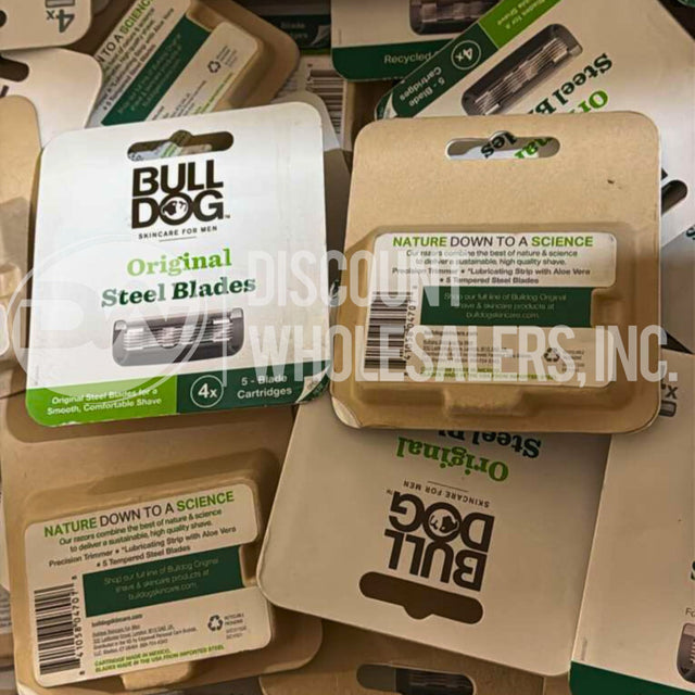 Bull Dog Skincare for Men Original Steel Blades 4x 5-Blades Cartridges (100 Pcs Lot)