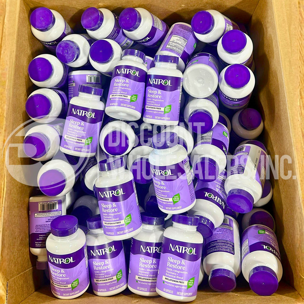 Natrol Sleep & Restore Melatonin Free Gaba Magnesium 60 ct (120 Pcs Lot)