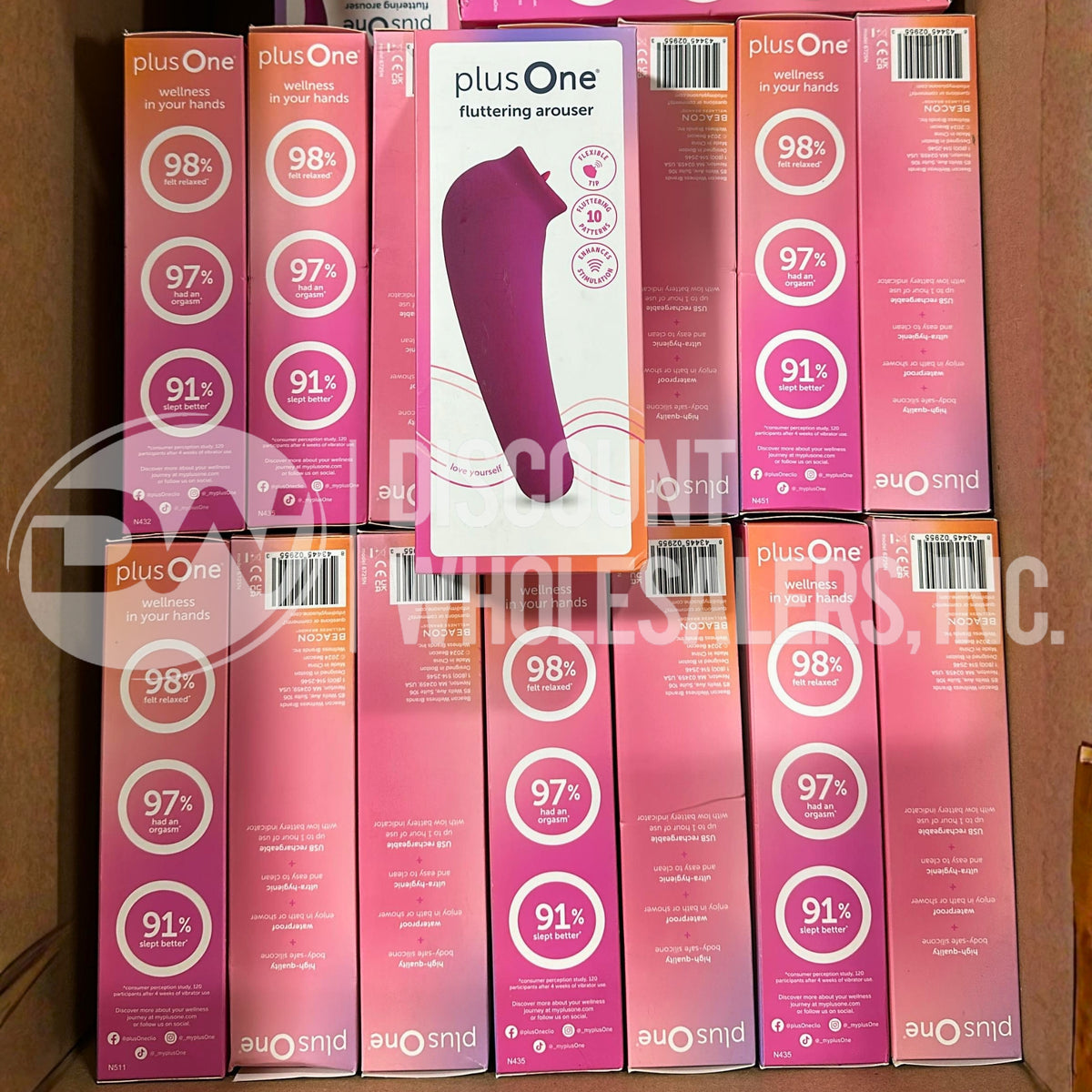 Plus One Fluttering Arouser Vibrator, Waterproof, USB Rechargeable (120 Pcs Lot)