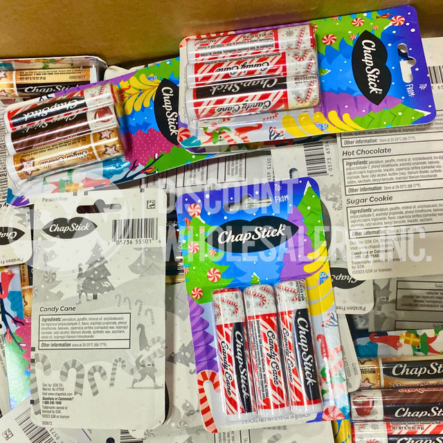 Chapstick Holiday Sugar Cookie and Candy Cane Assorted (300 Pcs Lot)