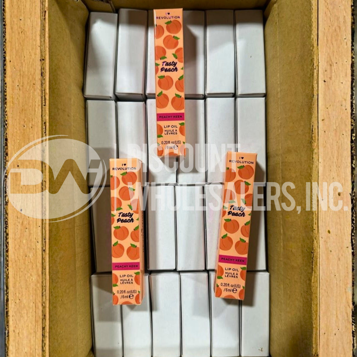 Revolution Tasty Peach Tinted Lip Oil Peachy Keen 0.20 Fl (144 Pcs Lot)