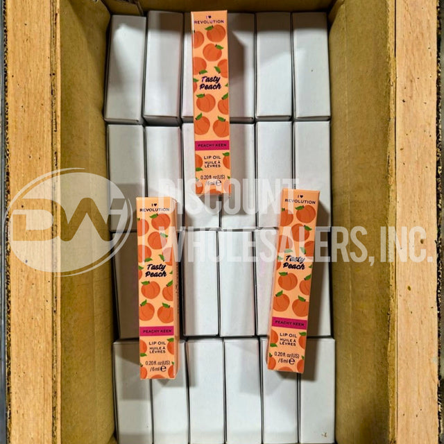 Revolution Tasty Peach Tinted Lip Oil Peachy Keen 0.20 Fl (144 Pcs Lot)