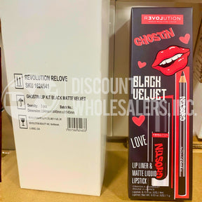 Revolution Ghostin Lip Kit Black Matte Velvet (36 Pcs Lot)