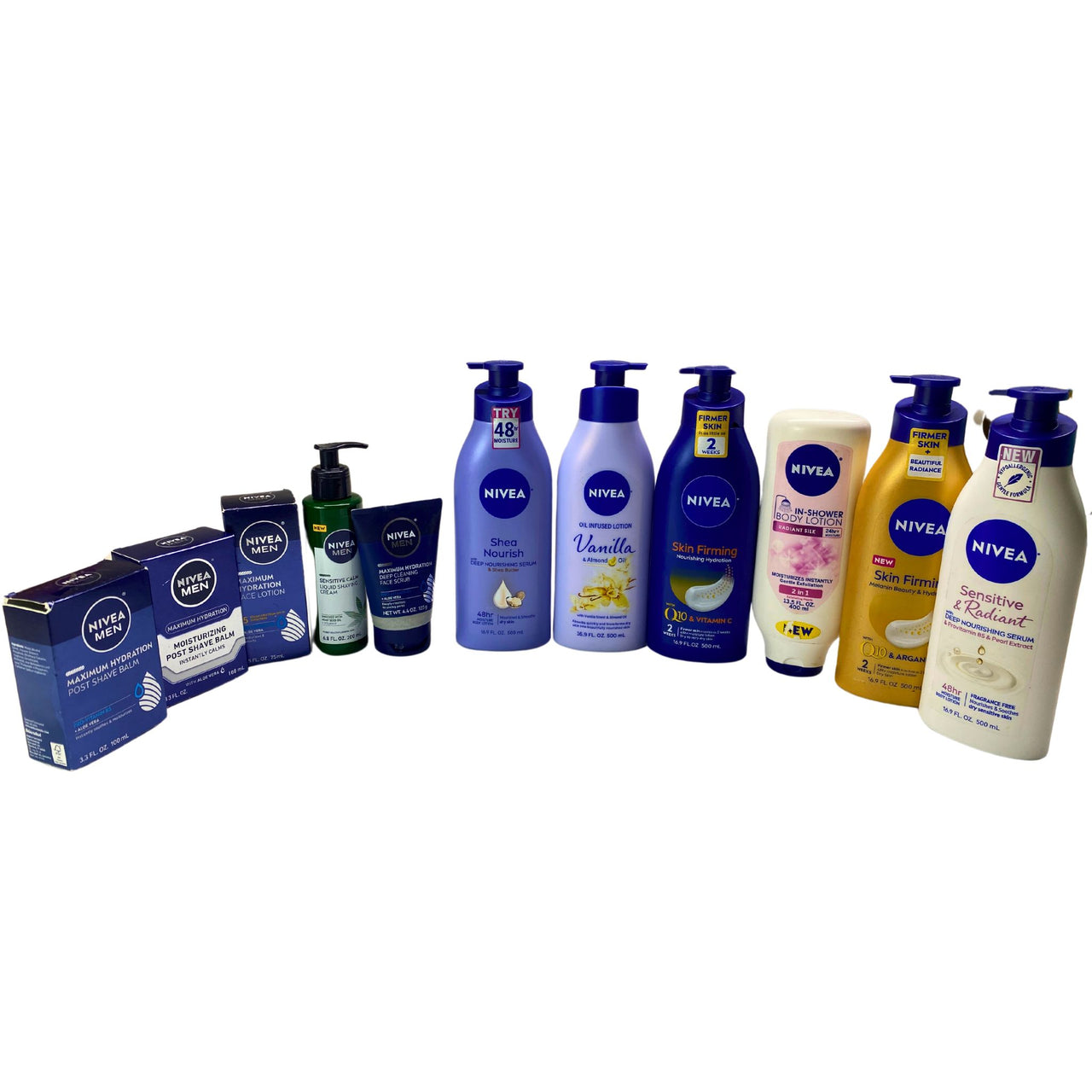 Nivea Assorted Treatments & Shave for Men and Women Body Lotions (68 Pcs Lot)