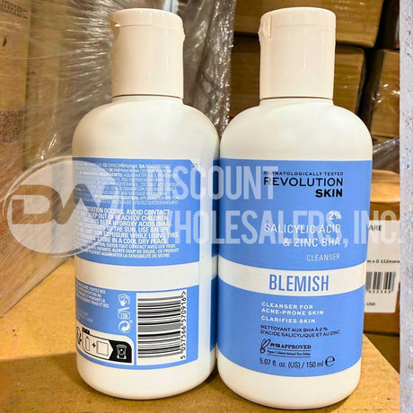 Revolution Skin 2% Salicylic Acid & Zinc BHA Cleanser Blemish for Acne 5.07 Fl. (36 Pcs Lot)