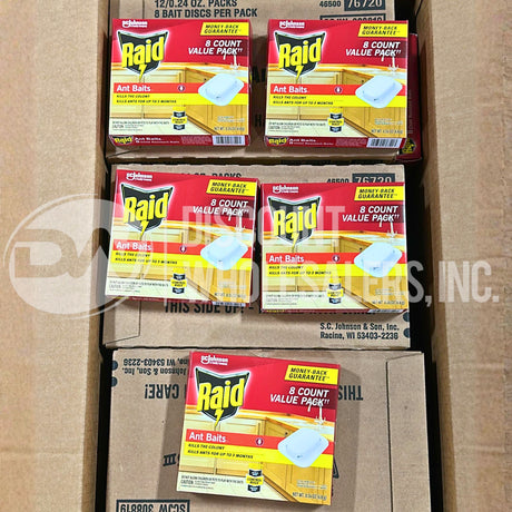 Estaciones trampa con cebos Raid para matar hormigas, para uso doméstico, resistentes a niños, 8 unidades (lote de 96 piezas)